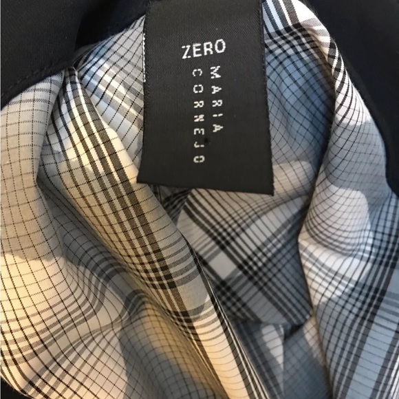 Zero Maria Cornejo strapless asymmetric circle print dress black gray size 6 - Picture 6 of 7